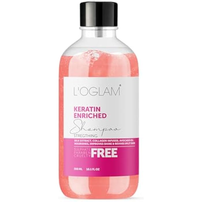 L'OGLAM Keratin Enriched Sulphate Free Shampoo 300 ML - Image 1